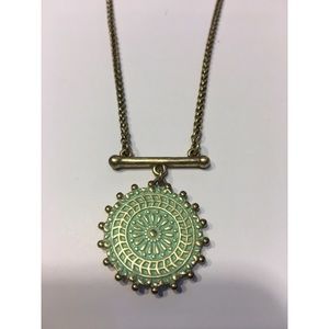 Lucky brand medallion turquoise necklace